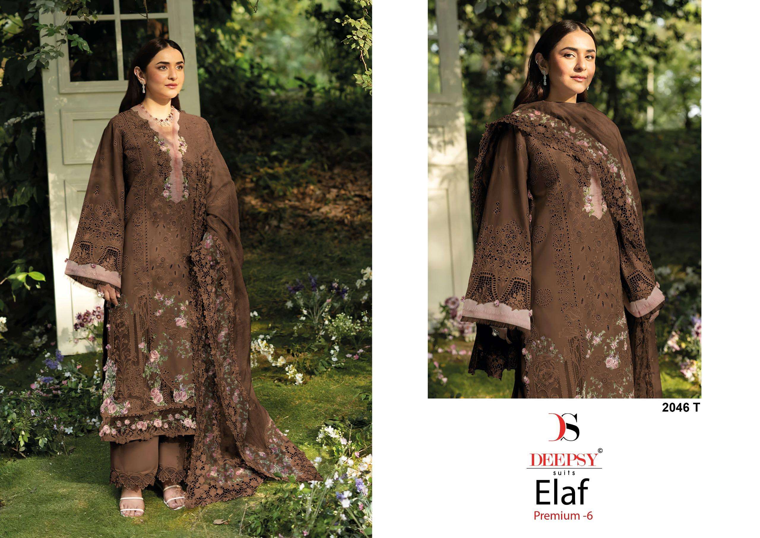 DEEPSY SUITS 2046 COTTON HEAVY EMBROIDERY DARK COLOR PAKISTANI SET WHOLESALE